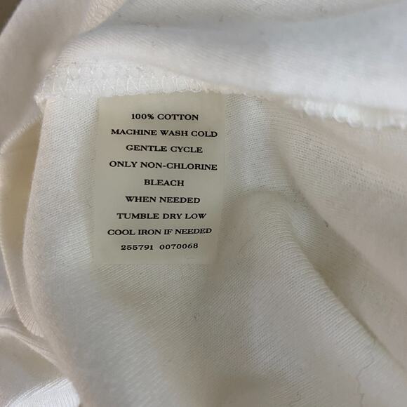 Ann Taylor Blouse Womens Medium White Scoop Neck 3/4 Sleeve Buttons - Picture 10 of 10